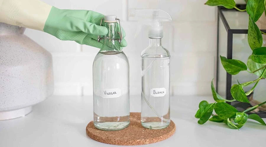 bleach and vinegar