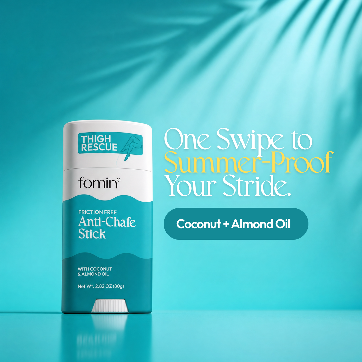 Anti-Chafe Stick — Friction-Free Glide with Coconut & Almond Oil (2.82 oz)