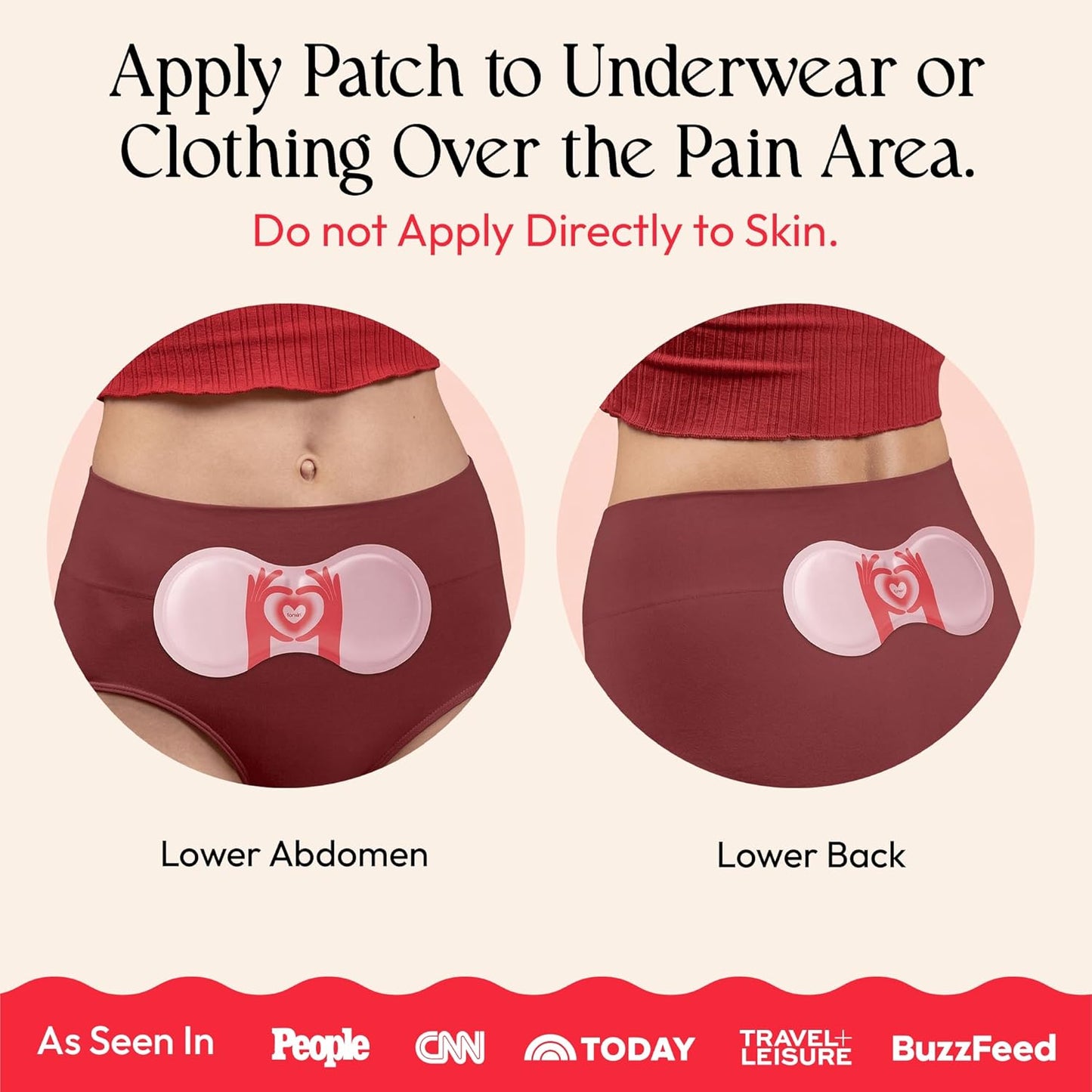 Menstrual Cramp Heat Patches — Self-Heating, Drug-Free Relief (8 Pack)