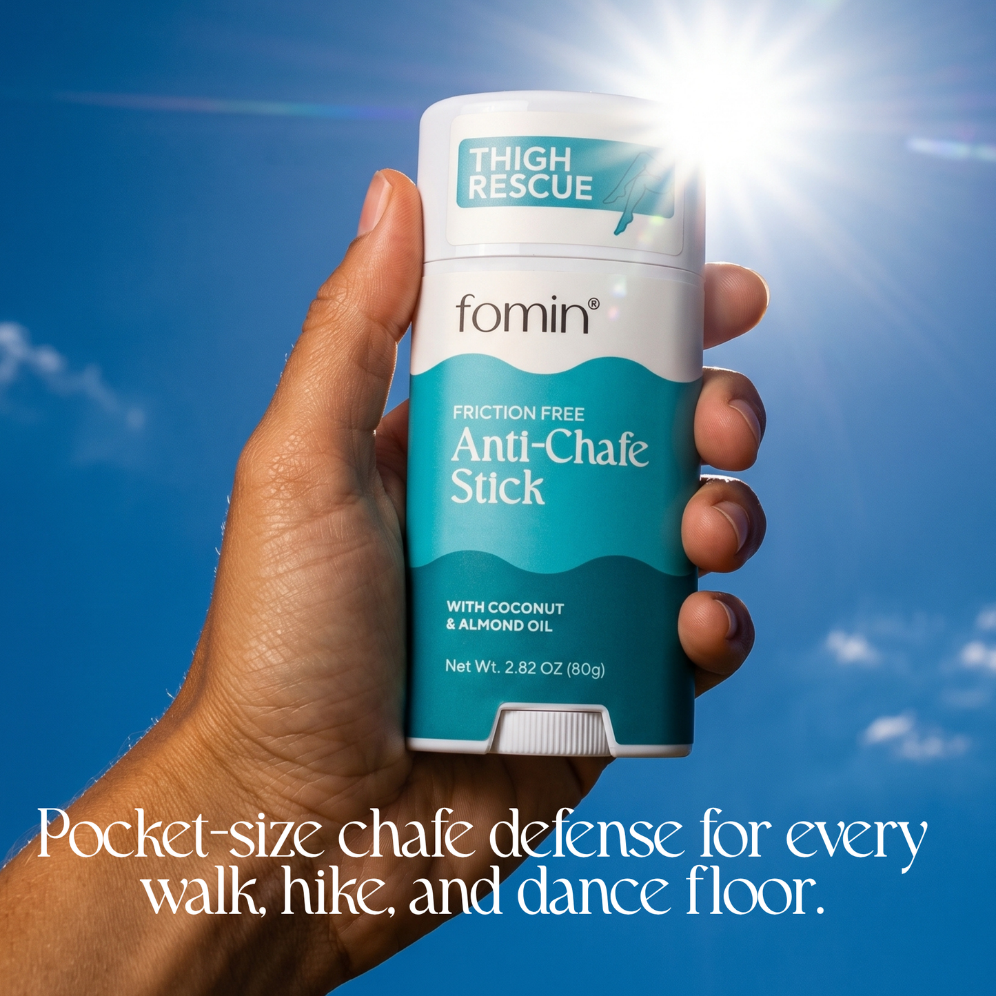 Anti-Chafe Stick — Friction-Free Glide with Coconut & Almond Oil (2.82 oz)