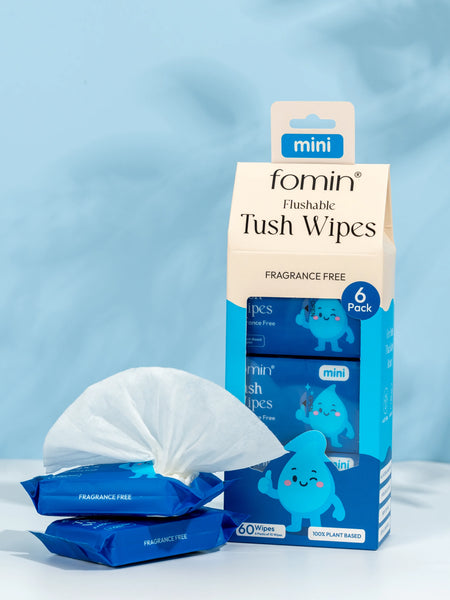 Fomin Flushable Tush Wipes – Fragrance Free Pack Mini